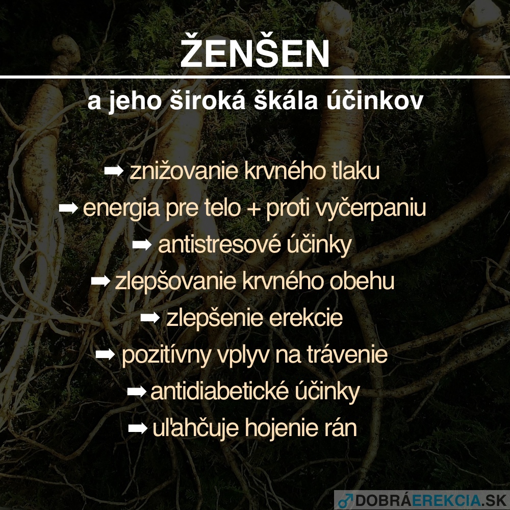 Ženšen - účinky